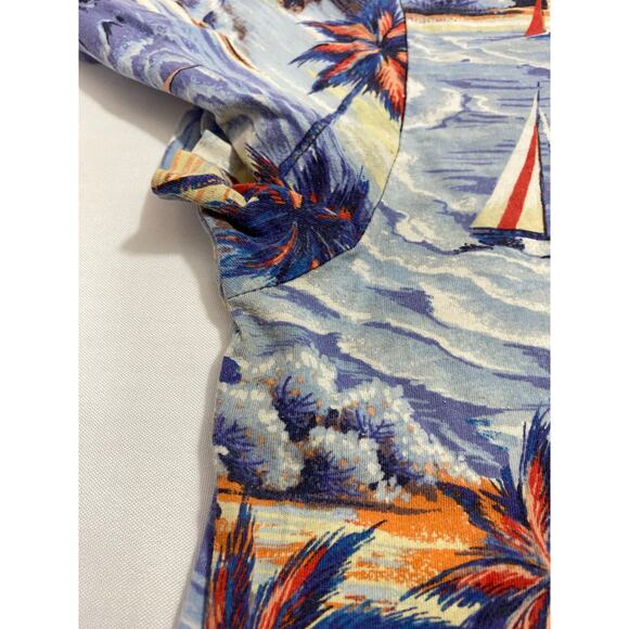 Polo Ralph Lauren Graphic Tee Size Large Scenic Beach Print Short Sleeve - Picture 10 of 11